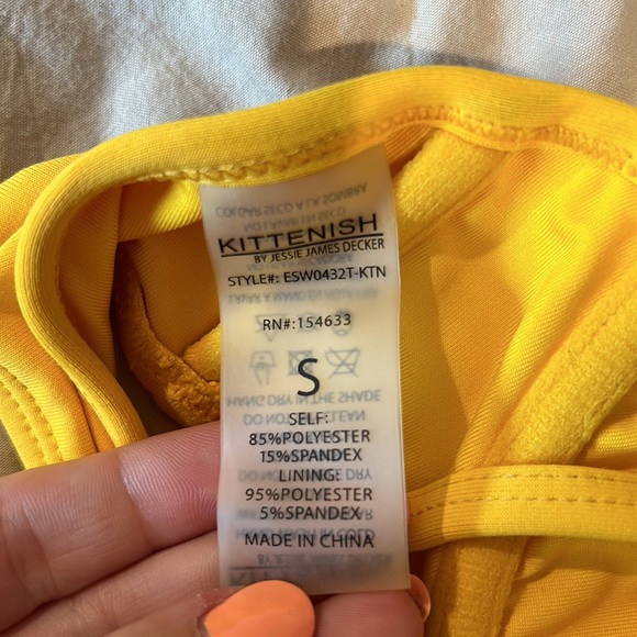 Kittenish yellow bikini both size small - Picture 3 of 4